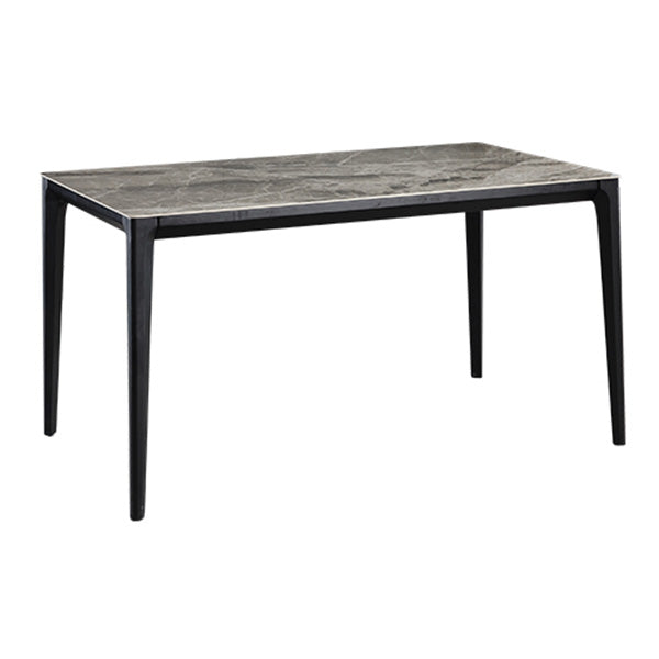 Rechthoek 4 poten industriële tafel grijze tonus vaste tafel van gesinterde steen