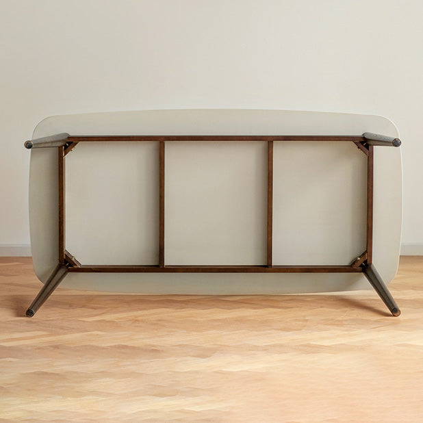 Contemporary White Standard Dining Table Sintered Stone Top Dining Table for Kitchen