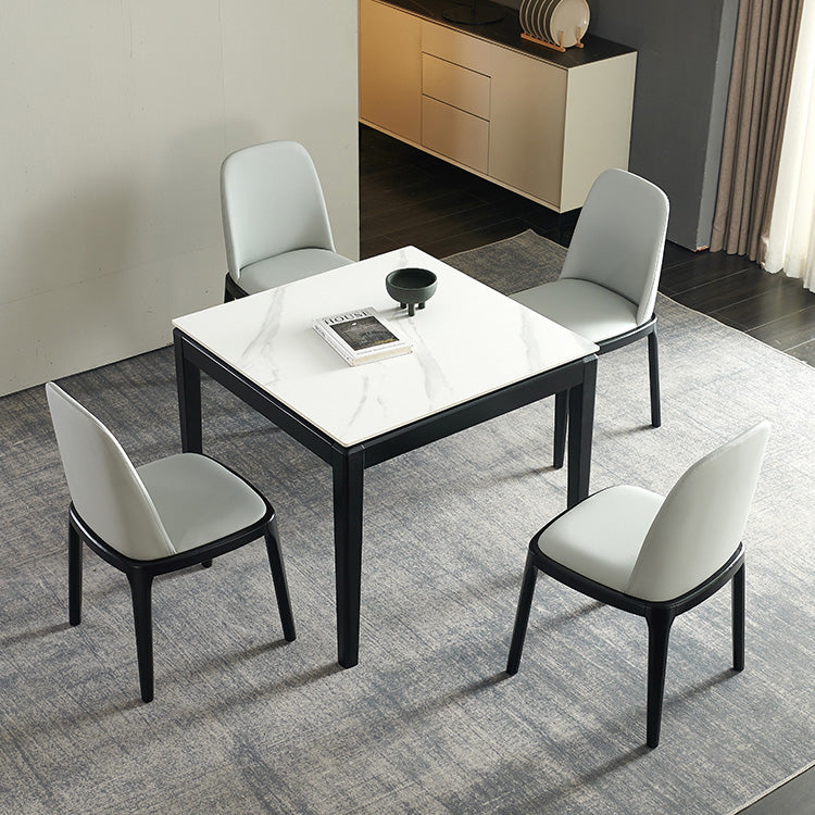 Industriële vierkante witte tafel gesinterde stenen standaard eettafel voor keuken