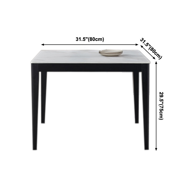 Industriële vierkante witte tafel gesinterde stenen standaard eettafel voor keuken