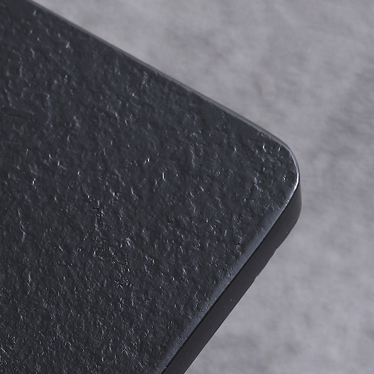 Rectangle 4 Legs Industrial Table Black Fixed Table of Sintered Stone