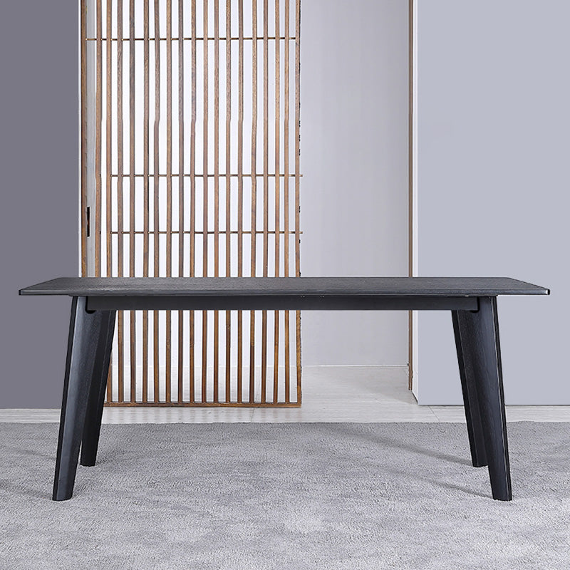 Rectangle 4 Legs Industrial Table Black Fixed Table of Sintered Stone