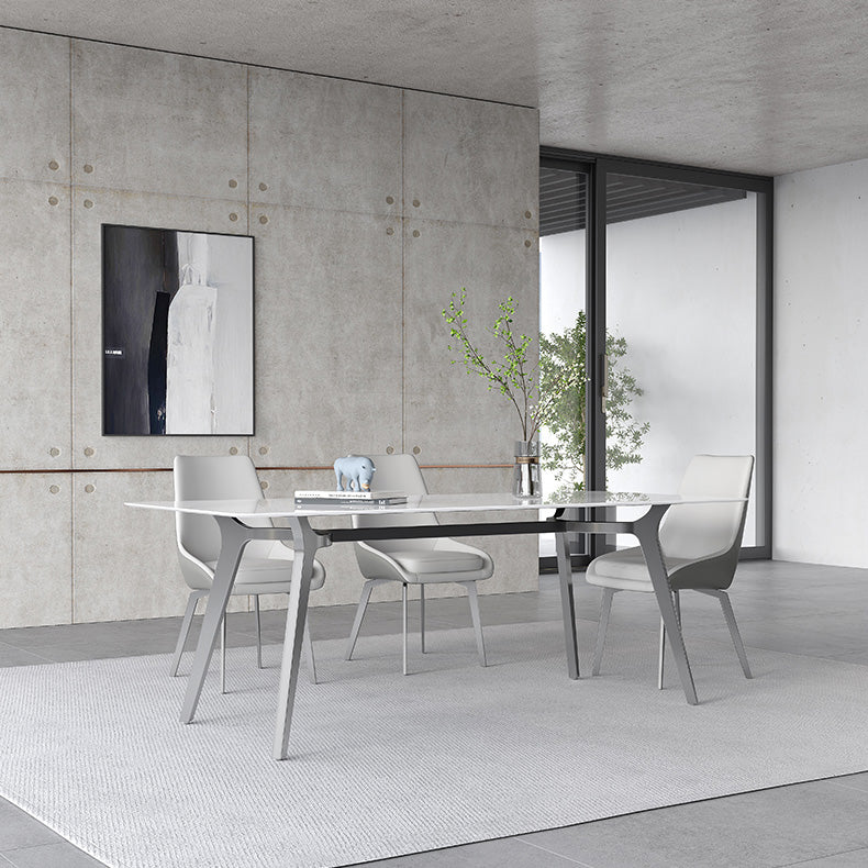 Luxury Sintered Stone Top Table Rectangle Table with 4 Legs for Restaurant