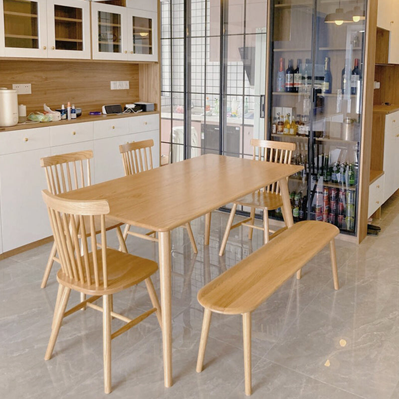 Mobili in legno massiccio di 4 piedi tavolo da pranzo rettangolo moderno per casa