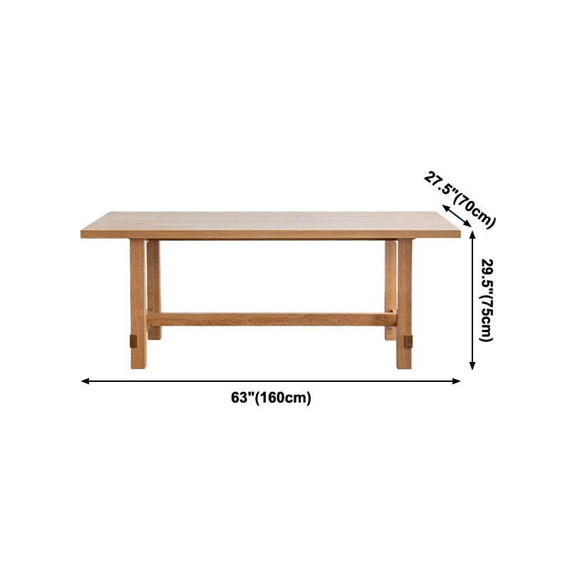 Rectangle Trestle Furniture Pine Solid Wood Dining Room Collection for Home