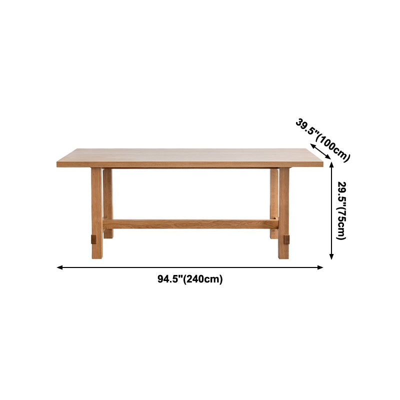 Rectangle Trestle Furniture Pine Solid Wood Dining Room Collection for Home