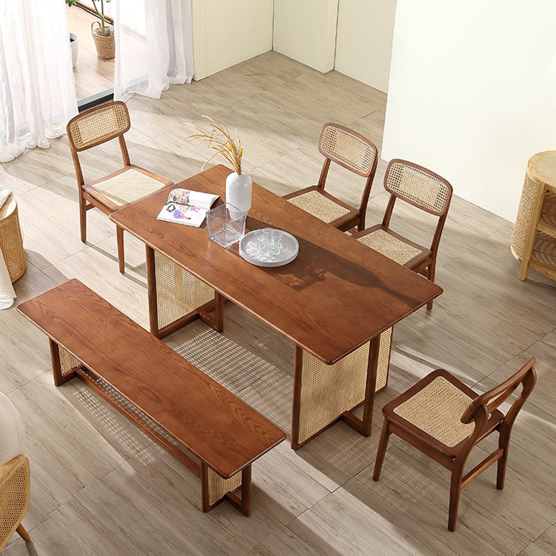Mesa de comedor de doble pedestal rectángulo muebles de estilo moderno para interiores