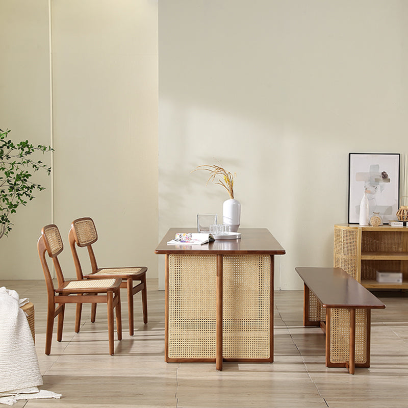 Mesa de comedor de doble pedestal rectángulo muebles de estilo moderno para interiores