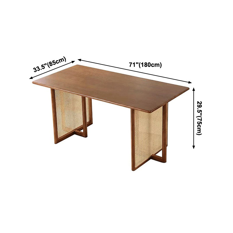 Mesa de comedor de doble pedestal rectángulo muebles de estilo moderno para interiores