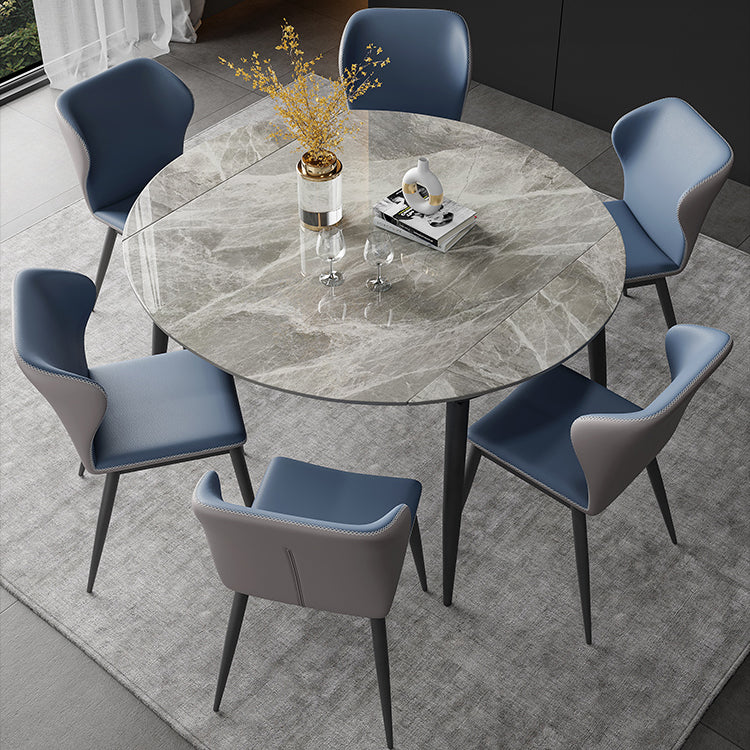 Mesa de piedra sinterizada moderna mesa de comedor de cocina estándar en gris