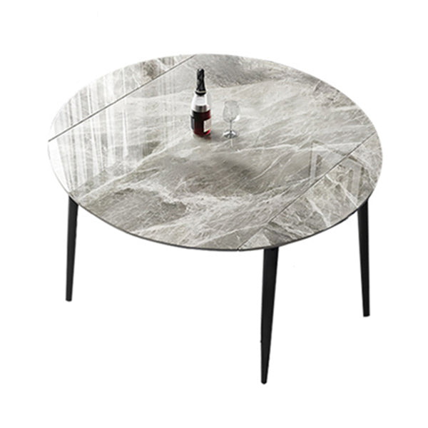 Mesa de piedra sinterizada moderna mesa de comedor de cocina estándar en gris