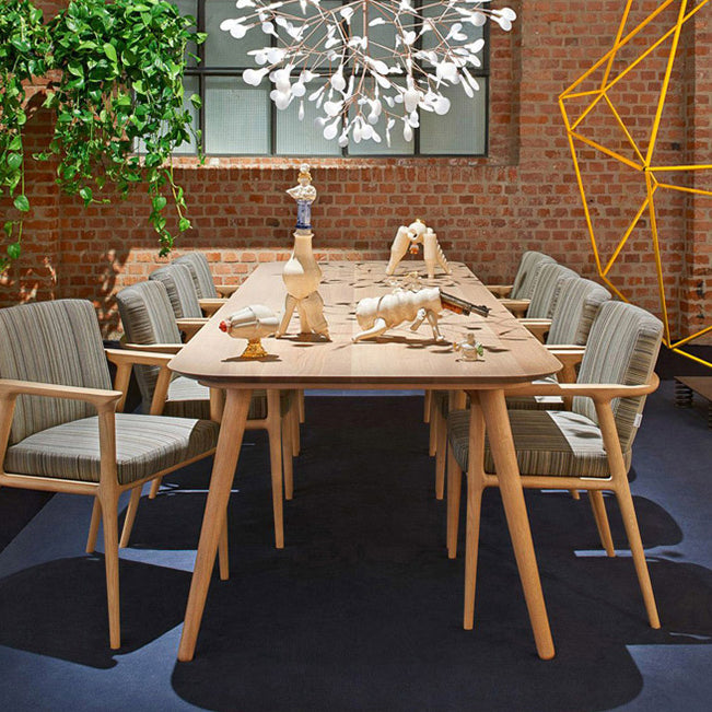 Rectangle Dining Site Table Modern Style Solid Wood Dining Room Collection with 4-foot