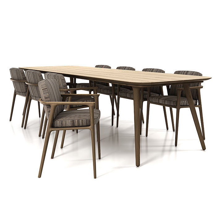 Rectangle Dining Site Table Modern Style Solid Wood Dining Room Collection with 4-foot