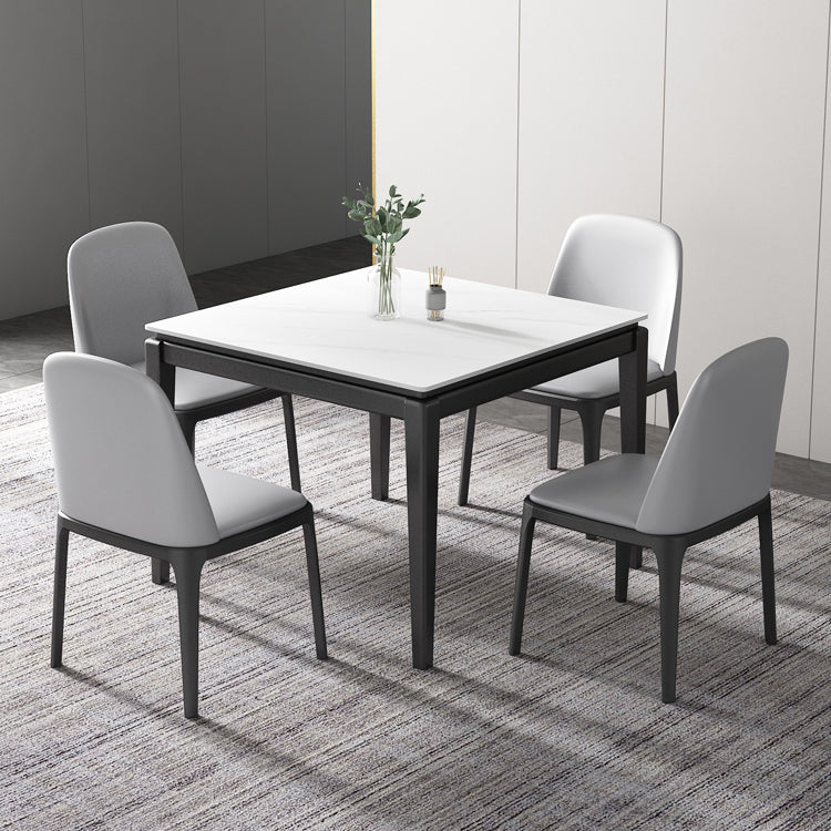 4-foot Stone Dining Site Table Industrial Style Square Dining Table for Home