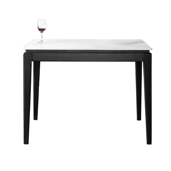 4-foot Stone Dining Site Table Industrial Style Square Dining Table for Home
