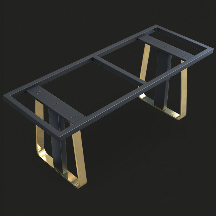 Mesa de comedor de piedra sinterizada de lujo Mesa de cocina rectangular con pedestal doble
