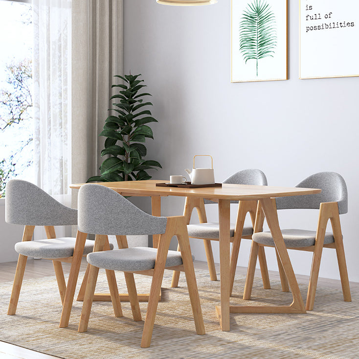Mesa rectangular de roble moderno, muebles de pedestal doble de madera maciza para interiores