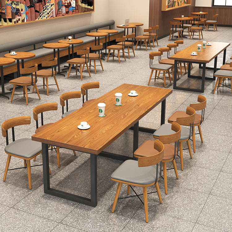 Mesa de comedor de estilo industrial, muebles para el hogar, comedor de madera maciza