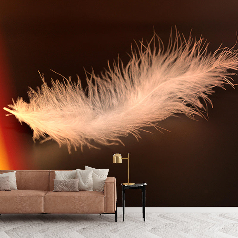 Mural Environment Friendly Bird Feather Mural Decorative Wallpaper for Living Room