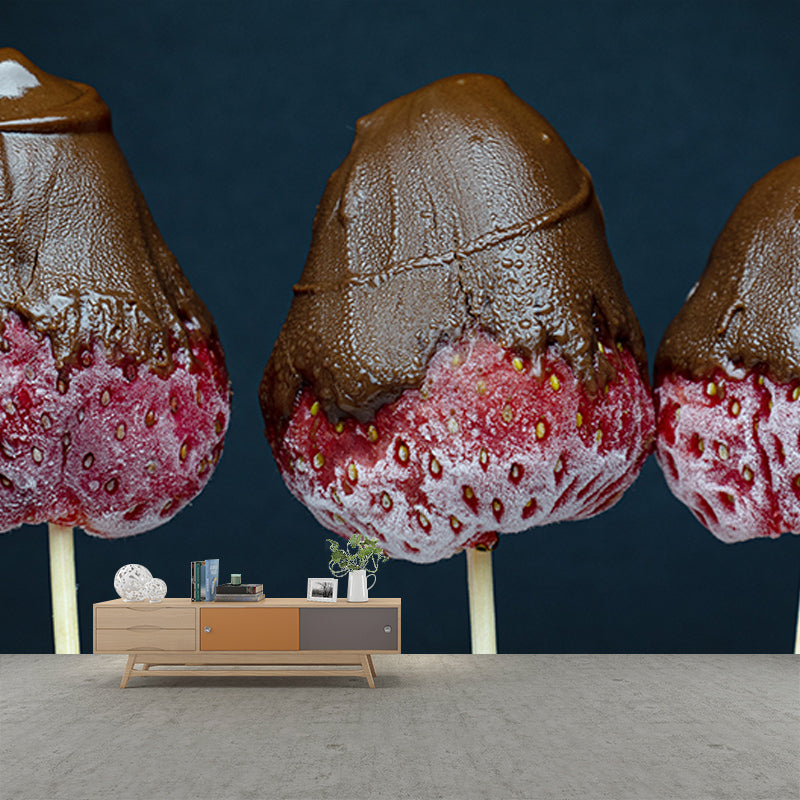 Environment Friendly Ice Cream Mural Decorative Wallpaper for Dessert Shop