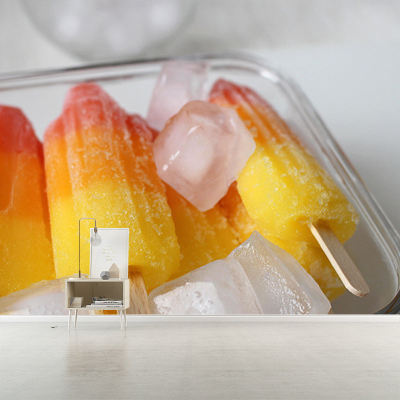 Mural Ice Cream Environment Friendly Decorative Wallpaper for Dessert Shop