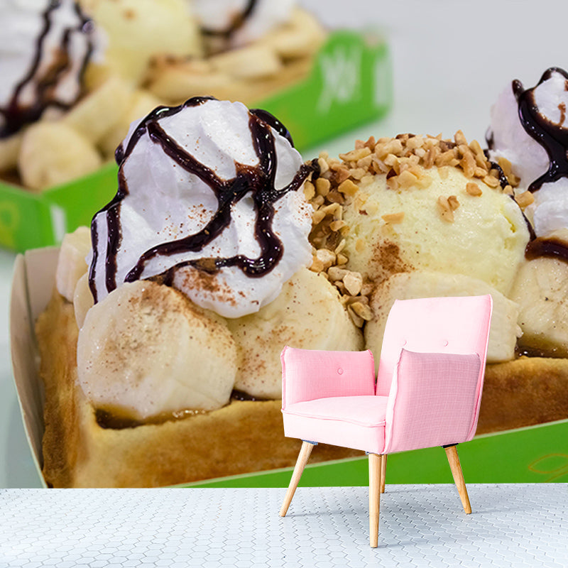 Mural Ice Cream Environment Friendly Decorative Wallpaper for Dessert Shop