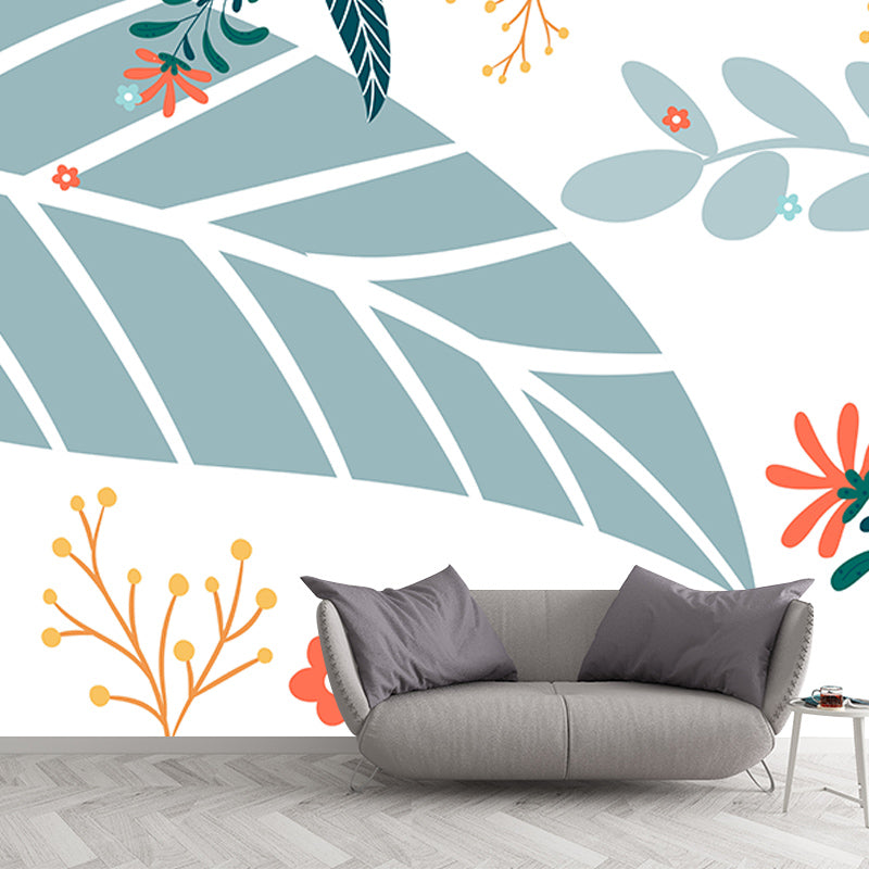 Illustration Tropical Plants Mural Decorative Wallpaper for Wall Decor