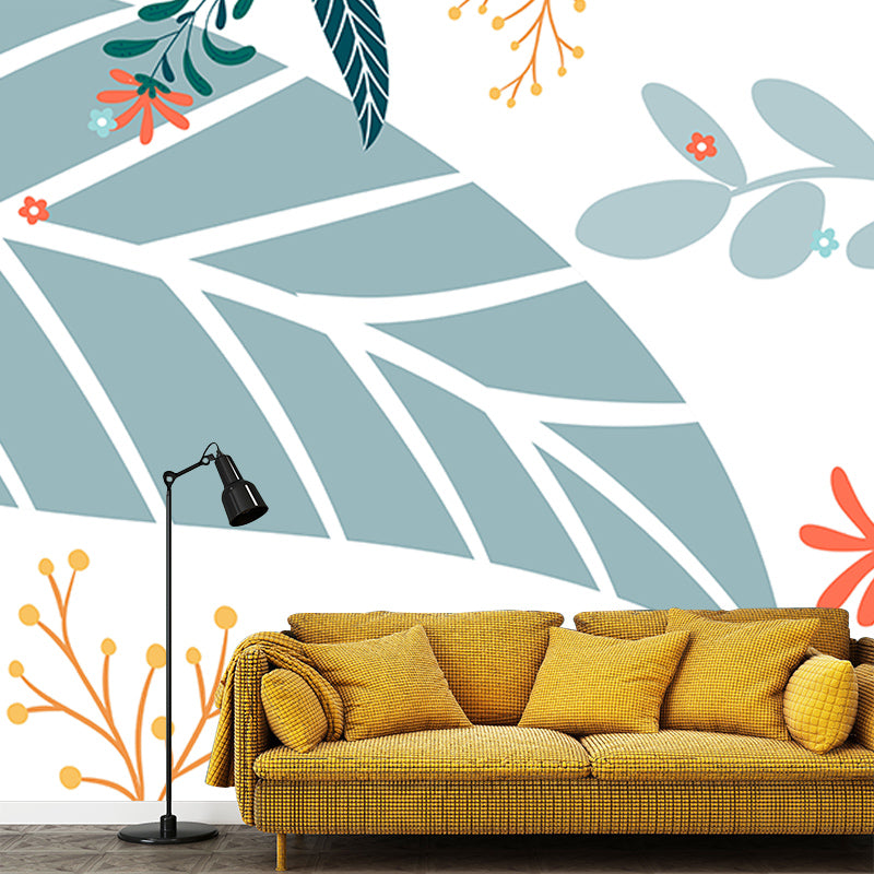 Illustration Tropical Plants Mural Decorative Wallpaper for Wall Decor