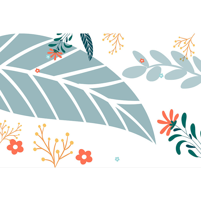 Illustration Tropical Plants Mural Decorative Wallpaper for Wall Decor