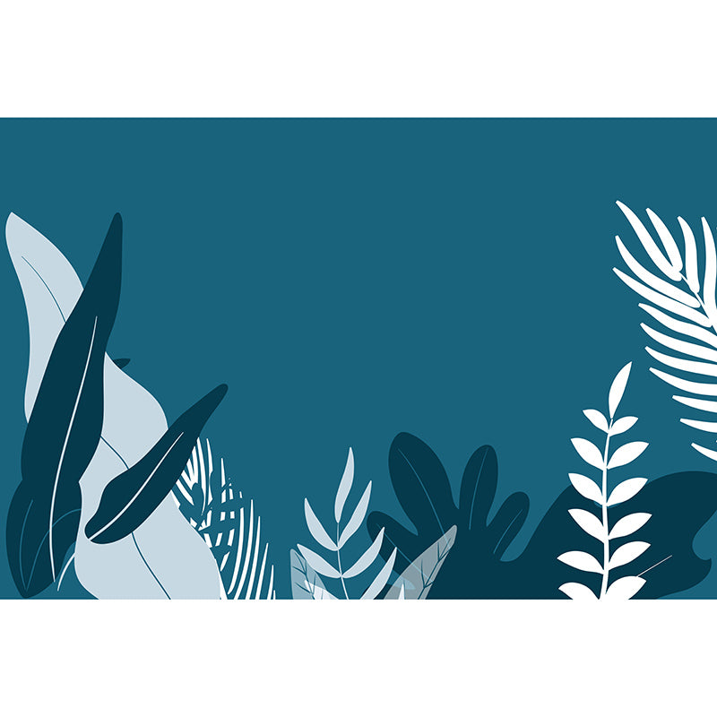 Eco-friendly Tropical Plants Mural Decorative Wallpaper for Study Room