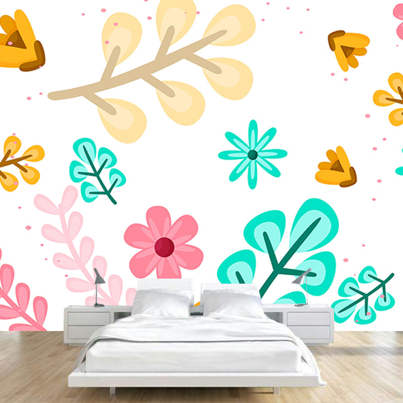 Mildew Resistant Tropical Plants Mural Decorative Wallpaper for Dining Room