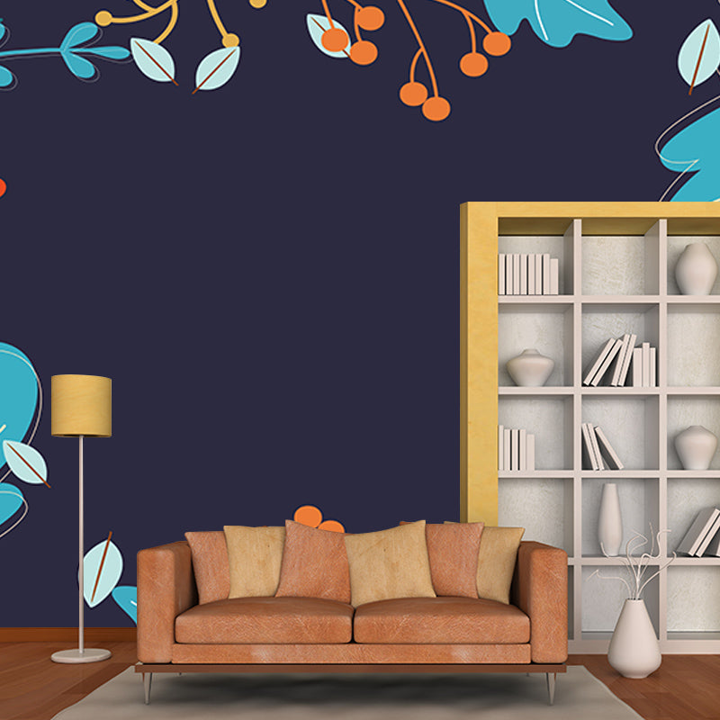 Kleurrijke tropische planten muurschildering decoratief behang voor slaapkamer
