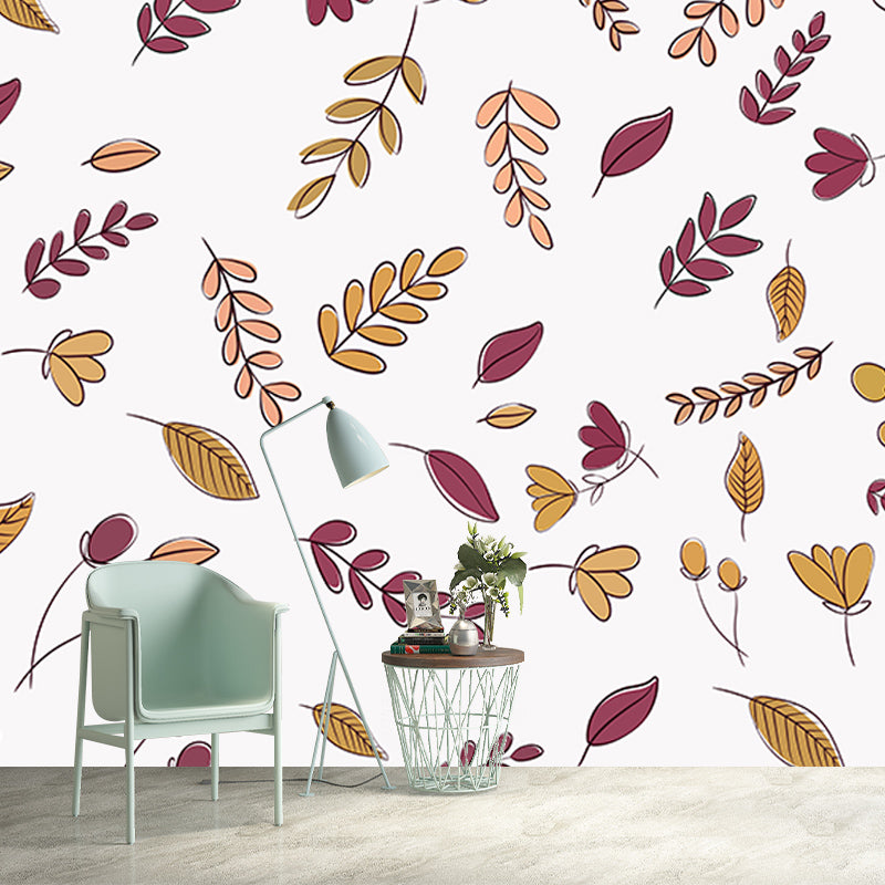 Customized Tropical Plants Mural Decorative Wallpaper for Home