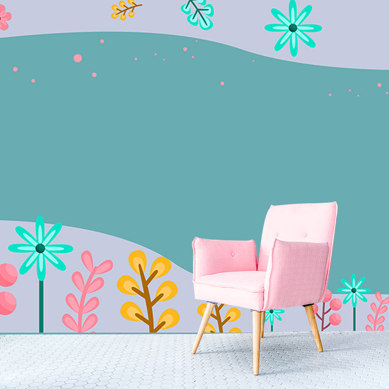 Environment Friendly Tropical Plants Mural Decorative Wallpaper for Room