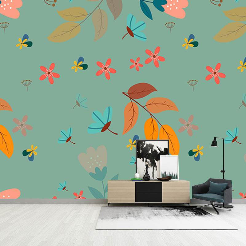 Tropical Plants Environment Friendly Mural Decorative Wallpaper for Living Room