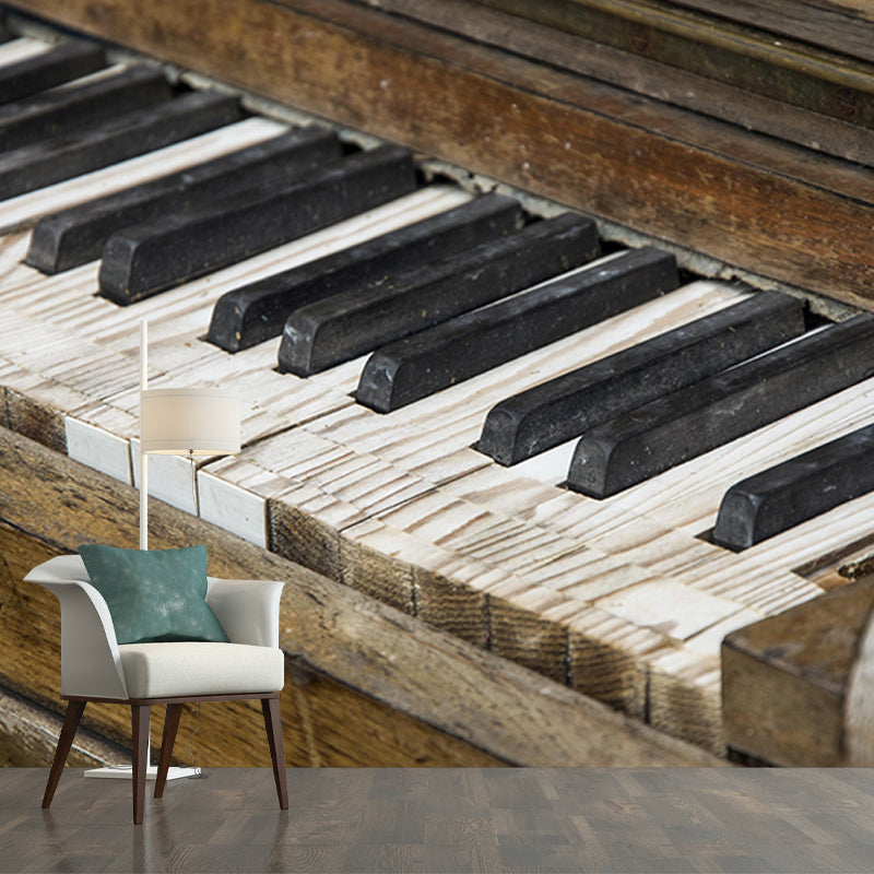 Stain Resistant Piano Hobby Mural Decorative Wallpaper for Home Decor