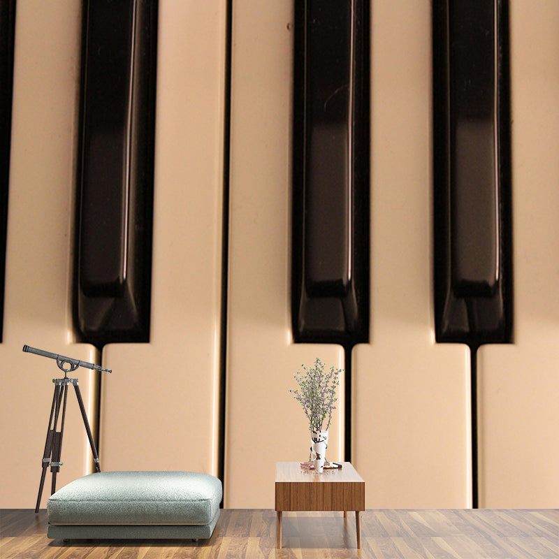 Eco-friendly Piano Hobby Mural Decorative Wallpaper for Sitting Room