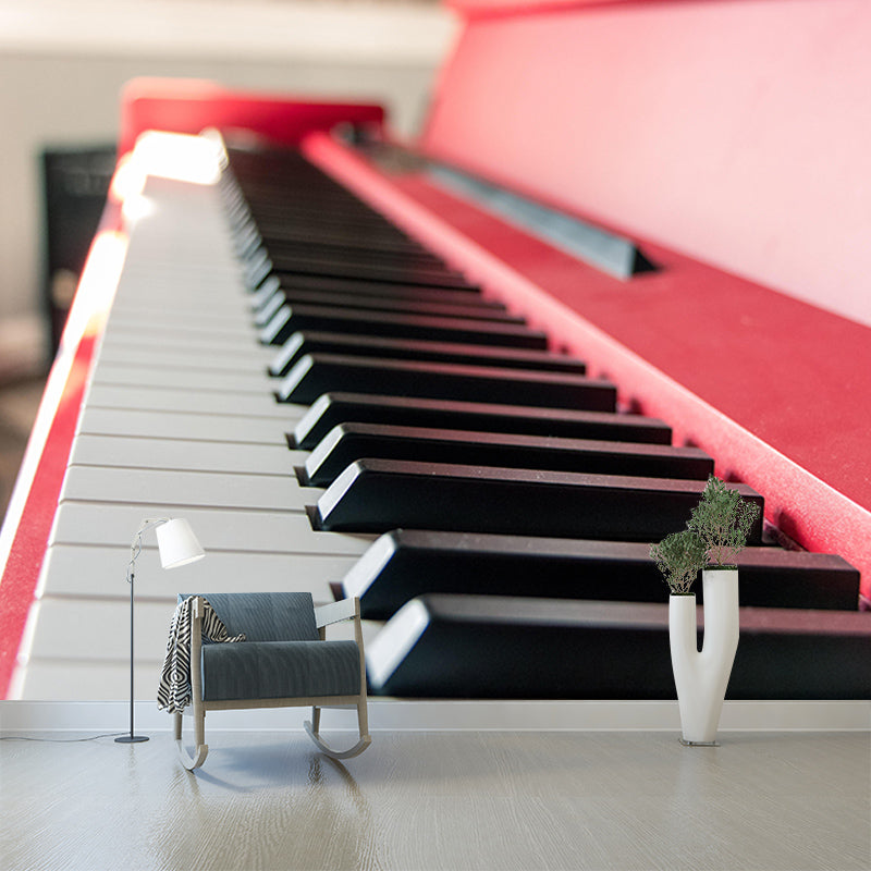 Eco-friendly Piano Hobby Mural Decorative Wallpaper for Sitting Room