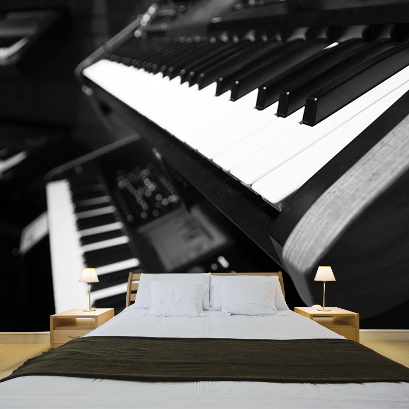 Mildew Resistant Piano Hobby Mural Decorative Wallpaper for Dining Room