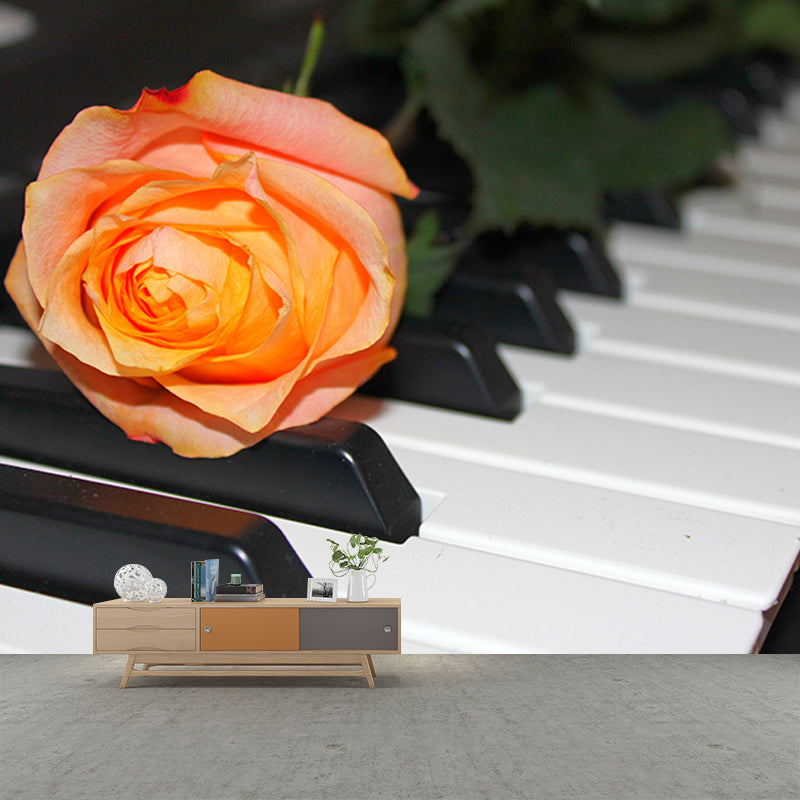Environment Friendly Piano Hobby Mural Decorative Wallpaper for Living Room