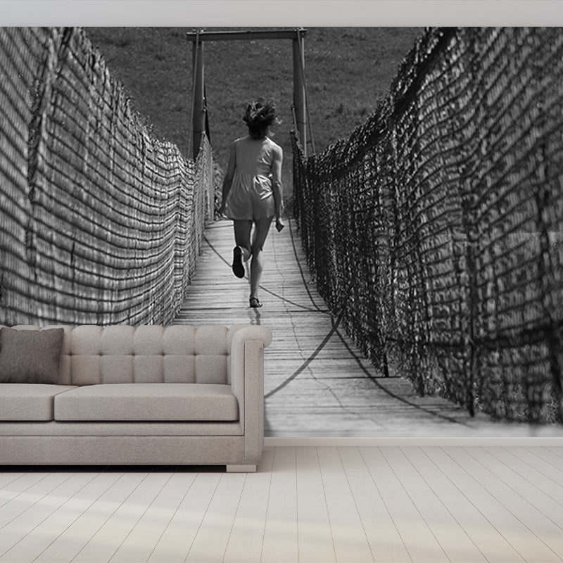 Lignt Color Space Extension Mural Wallpaper Eco-friendly for Home