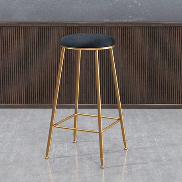 Coffee Shop Glam Bar Stool Iron Legs Footrest Stack-able Counter Stool