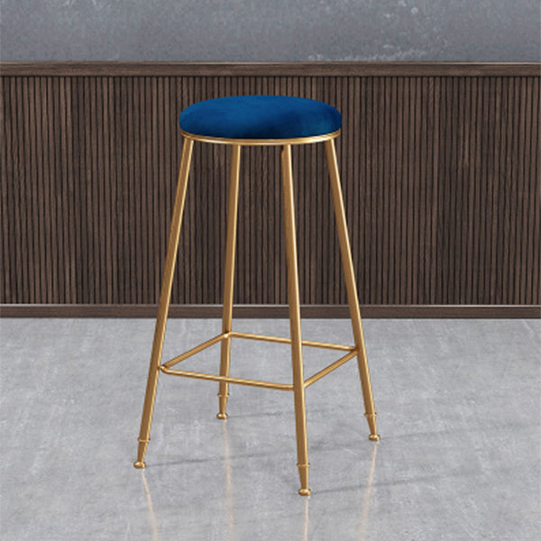 Coffee Shop Glam Bar Stool Iron Legs Footrest Stack-able Counter Stool
