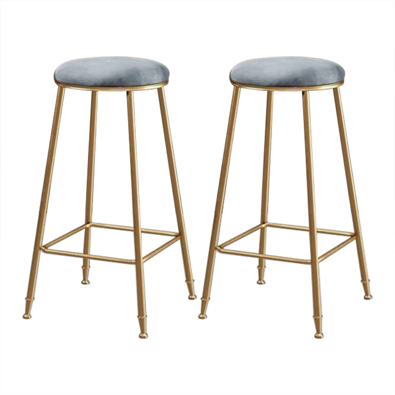 Coffee Shop Glam Bar Stool Iron Legs Footrest Stack-able Counter Stool
