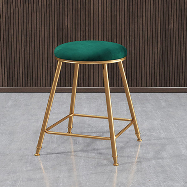 Coffee Shop Glam Bar Stool Iron Legs Footrest Stack-able Counter Stool