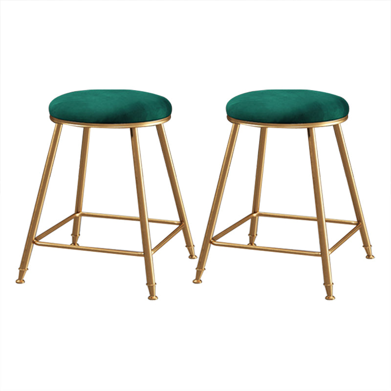 Coffee Shop Glam Bar Stool Iron Legs Footrest Stack-able Counter Stool