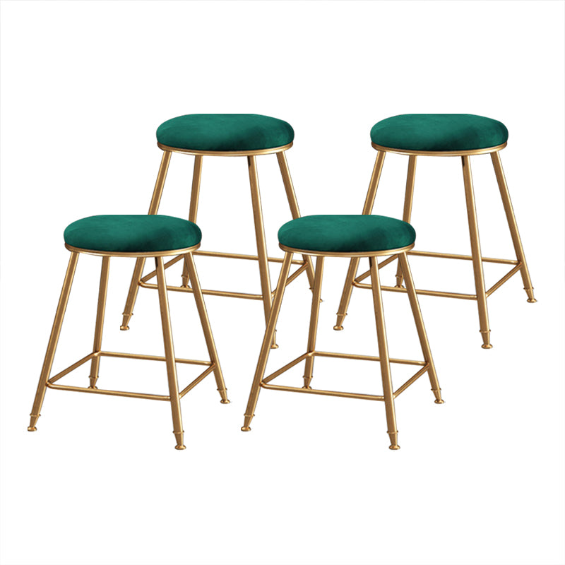 Coffee Shop Glam Bar Stool Iron Legs Footrest Stack-able Counter Stool
