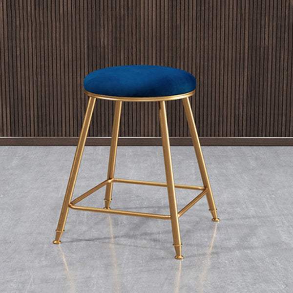 Coffee Shop Glam Bar Stool Iron Legs Footrest Stack-able Counter Stool