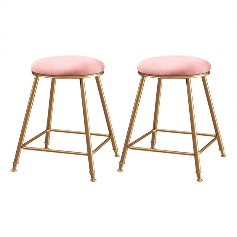Coffee Shop Glam Bar Stool Iron Legs Footrest Stack-able Counter Stool
