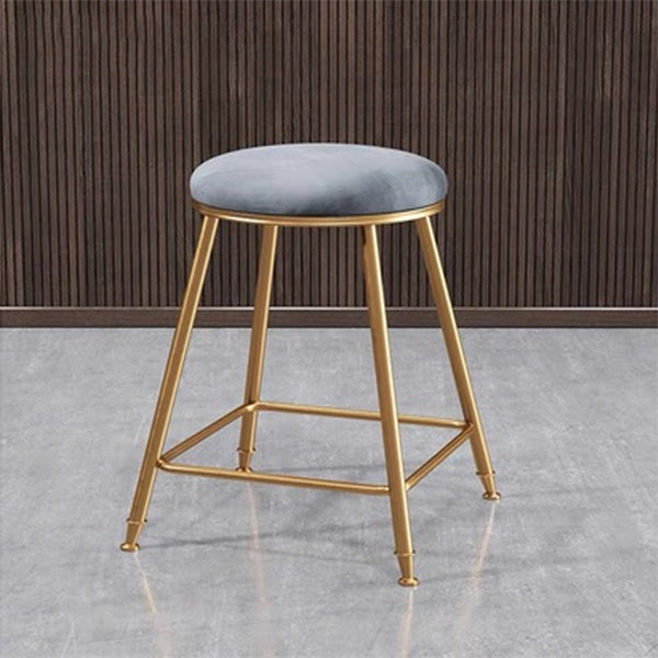 Coffee Shop Glam Bar Stool Iron Legs Footrest Stack-able Counter Stool